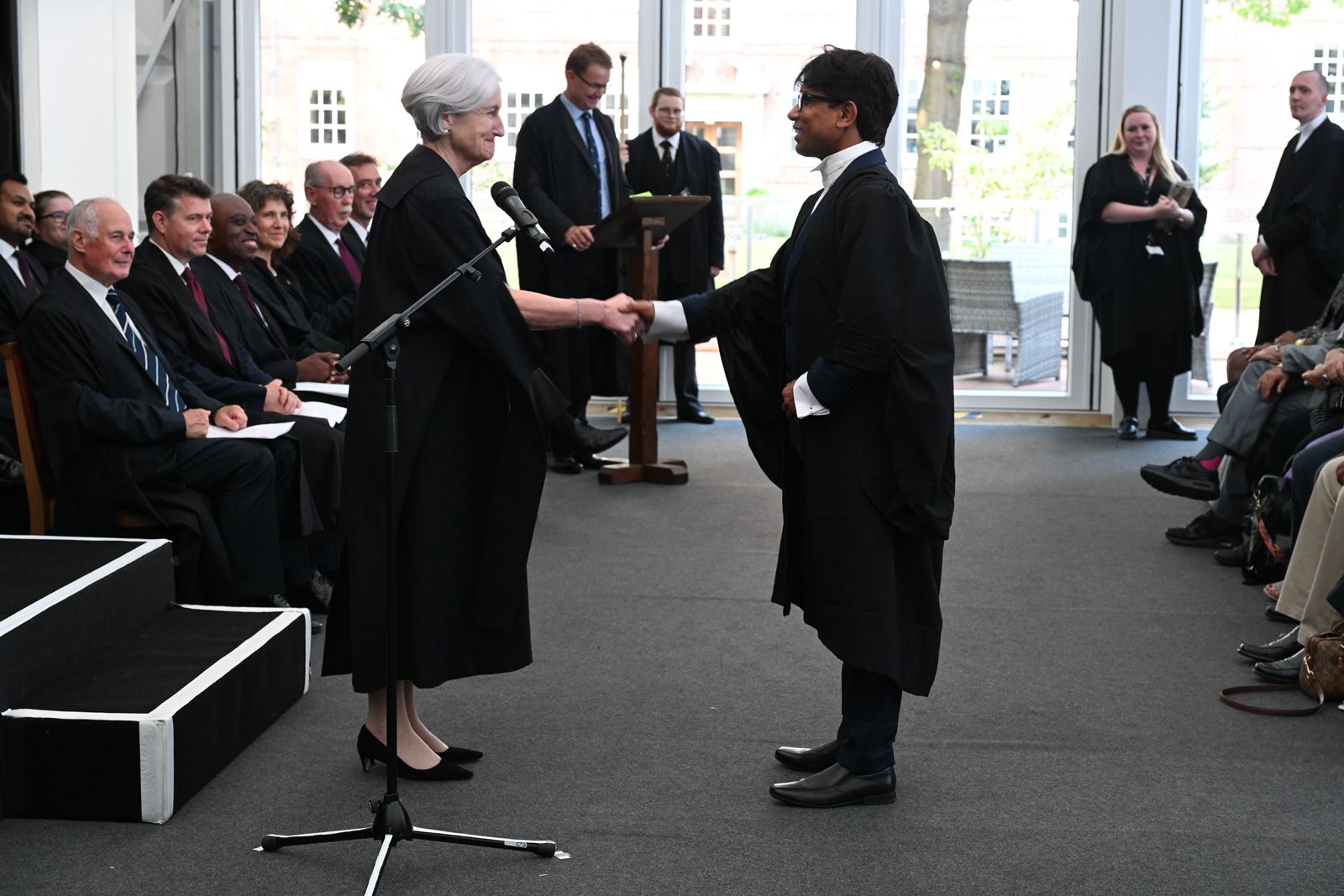 Kazi M. A. Anowar at ceremonial handshake